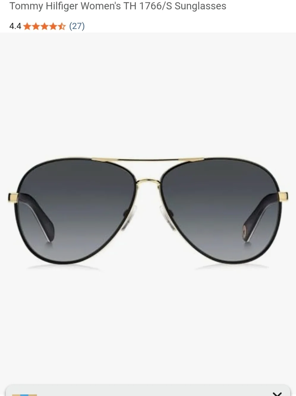 TOMMY HILFIGER 61mm 1766/S Aviator Sunglasses Rose Gold Grey Made In Italy BNWT